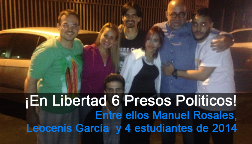 Liberados Manuel Rosales y otros 6 presos políticos