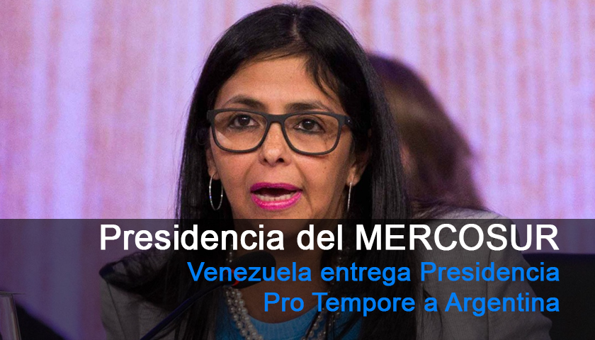 Venezuela entrega Presidencia de MERCOSUR a Argentina