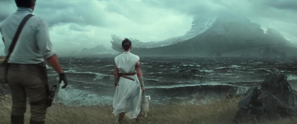 Escena del Teaser Trailer de Star Wars The Rise of Skywalker con la Estrella de la Muerte