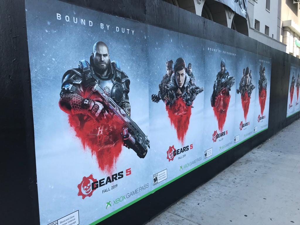 Publicidad de Gears 5 en el E3 2019