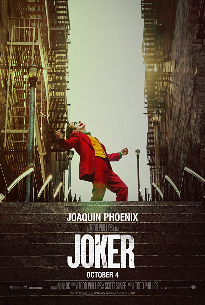 Poster del Joker (2019), protagonizada por Joaquin Phoenix y dirigida por Todd Phillips