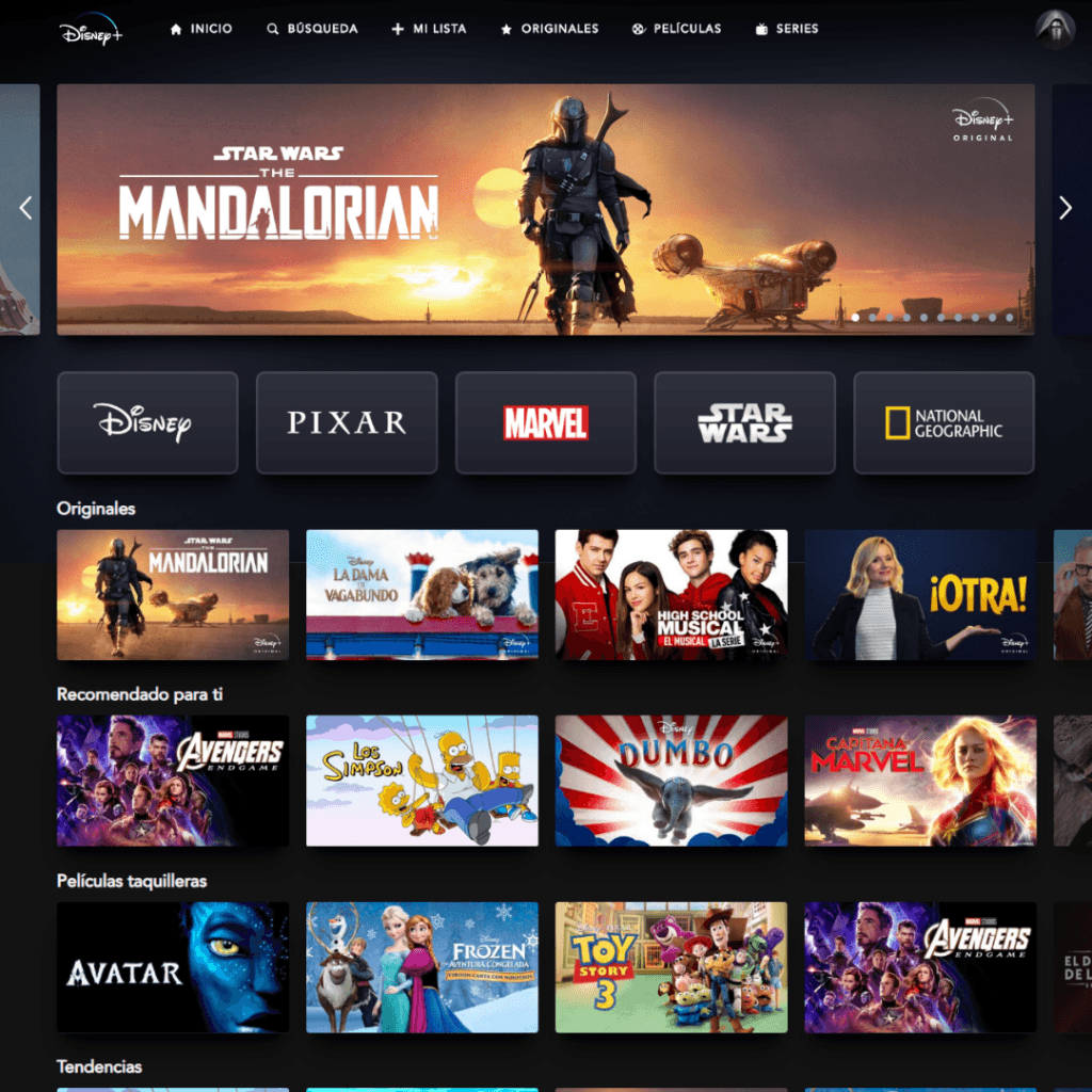 Disney+ Catalogo