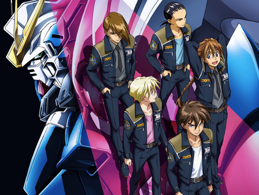 Heero Yuy, Duo Maxwell, Trowa Barton, Quatre Raberba Winner y Chang Wufei en Gundam Wing