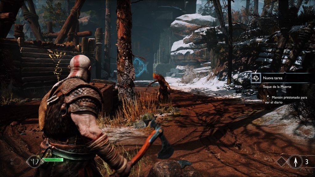 Jugabilidad con Kratos